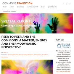 Peer to Peer and the Commons: A matter, energy and thermodynamic perspective - Commons Transition