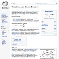 Carnot's theorem (thermodynamics)