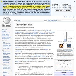 Thermodynamics