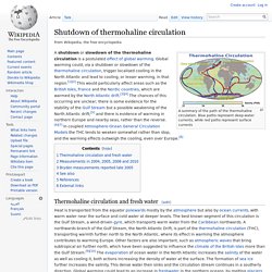 Shutdown of thermohaline circulation