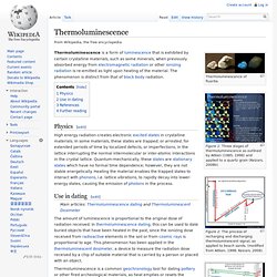 Thermoluminescence