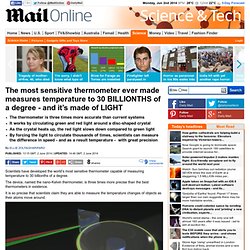 Thermometer measures temperature to 30 billionths of a degree