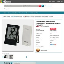 15% Off on Taylor Wireless Indoor/Outdoor THERMOMETER Sensor Digital LCD Black Plastic 1730: TrueGether.com
