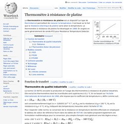 Thermomètre à résistance de platine