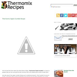 Thermomix Apple Crumble Recipe