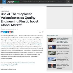 Use of Thermoplastic Vulcanizates as Quality Engineering Plastic boost Global Market