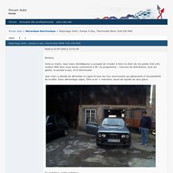 Reportage distri, pompe à eau, thermostat BMW 316i e30 M40 - Forum Automobile