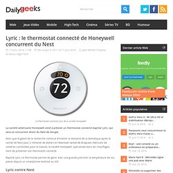 Lyric, le thermostat connecté concurrent du Nest de Google
