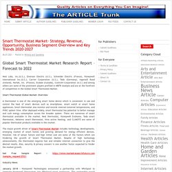 Smart Thermostat Market- Strategy, Revenue, Opportunity, Business Segment Overview and Key Trends 2020-2027 -