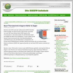 Bosch Thermotechnik integriert Köhler & Ziegler