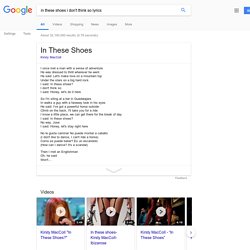 in these shoes i don't think so lyrics