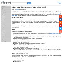 Did You Know These Facts About Timber Ceiling Panels?