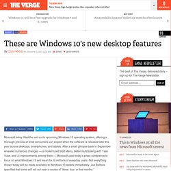 These are Windows 10's new desktop features