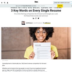 Want to Hire the Best? Look for These 3 Key Words on Every Single Resume