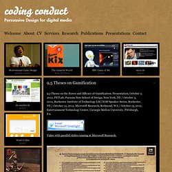 9,5 Theses on Gamification - coding conduct