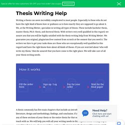 We CAN Write a Thesis for You