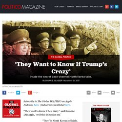 11/13/17: 'They Want to Know If Trump’s Crazy’