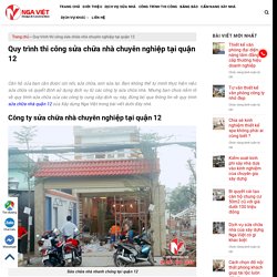 Thi Công Sửa Chữa Nhà Tại Quận 12