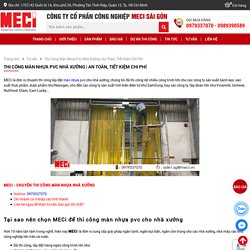 Thi Công Màn Nhựa Pvc Nhà Xưởng