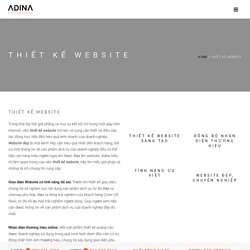 Thiết kế website đẹp - chuyên nghiệp - Adina Việt Nam