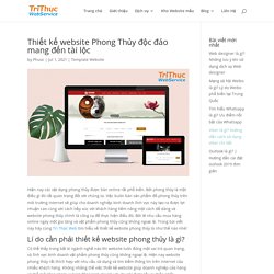Thiết kế website Phong Thủy độc đáo mang đến tài lộc