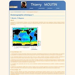 [Site de Thierry MOUTIN] Océanographie chimique 1