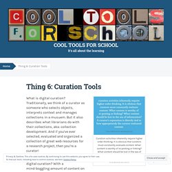 Thing 5: Curation Tools
