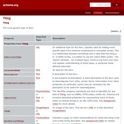 Thing - schema.org Type