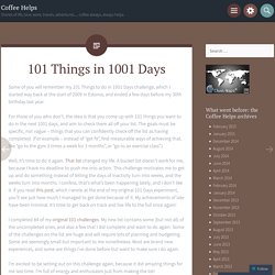 101 Things in 1001 Days