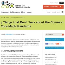 3 Things that Don't Suck about the Common Core Math Standards