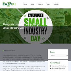 Things You Need To Know About Small Industry Day – My EasyFi