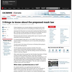 3 things to know about the proposed mask law - Canada
