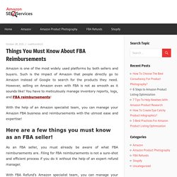 Things You Must Know About FBA Reimbursements