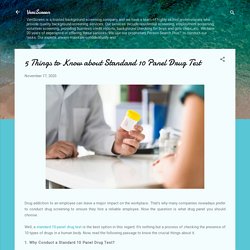 5 Things to Know about Standard 10 Panel Drug Test