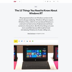 The 15 Things You Need to Know About Windows RT