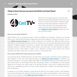 Things to know how you can access the NASA Live Event Chanel