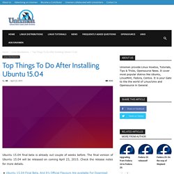 Top Things To Do After Installing Ubuntu 14.10/14.04/13.10/13.04/12.10/12.04
