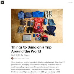 Things to Bring on a Trip Around the World