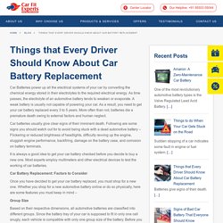 Things that Every Driver Should Know About Car Battery Replacement · Carfit