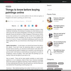 Things to know before buying paintings online
