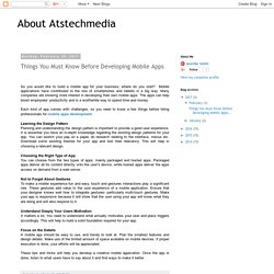 About Atstechmedia: Things You Must Know Before Developing Mobile Apps