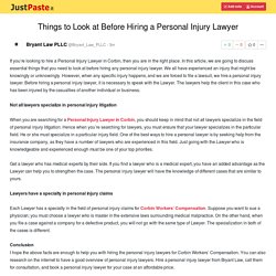 Things to Look at Before Hiring a Personal Injury Lawyer