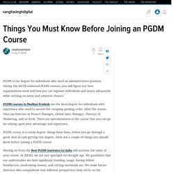 Things You Must Know Before Joining an PGDM Course