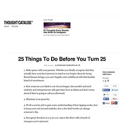 25 Things To Do Before You Turn 25