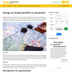 Know The best things to study benefits in Australia