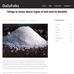 Things to Know About Types of Salt and Its Benefits