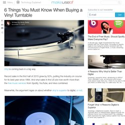 6 Things You Must Know When Buying a Vinyl Turntable