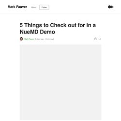 5 Things to Check out for in a NueMD Demo