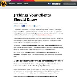 5 Things Your Clients Should Know