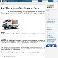 Top 5 Things to Consider When Buying a Mini Truck